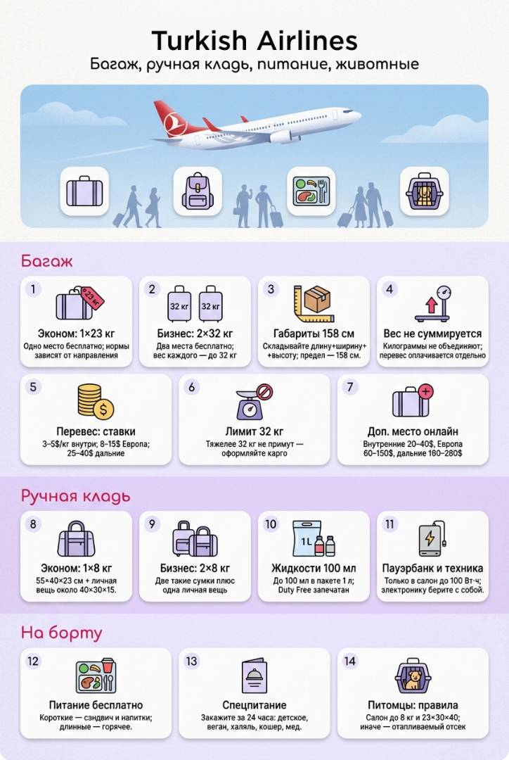 Полный гайд для пассажира Turkish Airlines перед полетом