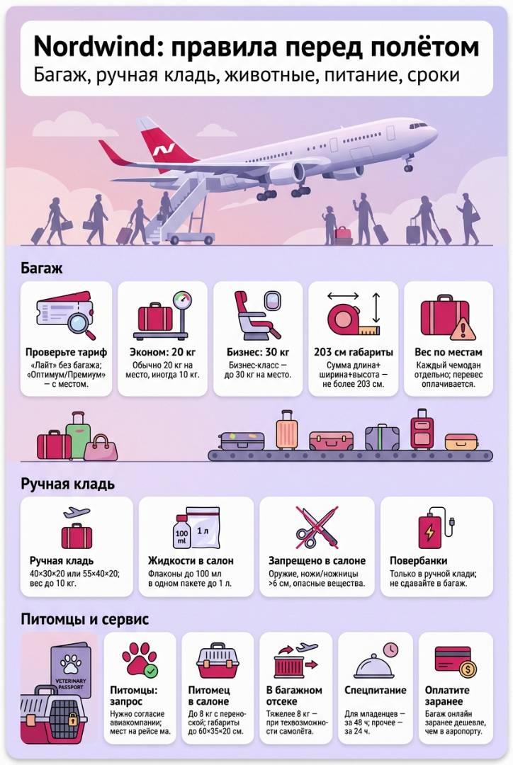 Полный гайд для пассажира Nordwind airlines перед полетом